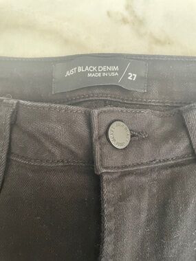 Just Black Denim High-Rise Black Jeans - Size 27